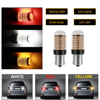1pc pacote 144SMD carro motocicleta Universal sinal de volta luz freio luz sinal emergência 12-24V lâmpada LED