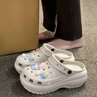 Sapatos Femininos 4.0 Grosso Porcaria Crocs Para Mulheres Verão Sola Grossa Uso Ao Ar Livre Aumentando Antiderrapante Re