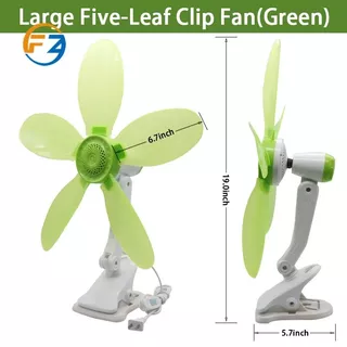 Ventilador elétrico doméstico de 5 lâminas com clipe, ventilador de trevo à prova de calor ventilador elétrico portátil