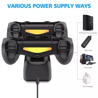 Estação De Carregamento Do Suporte Controlador Chip Atualizado Para Acessórios PS4 Pro/PS4 Slim
