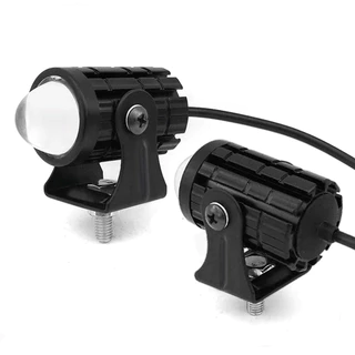 Farol De Luz LED Com Lente Olho De Peixe Dupla De 2 Cores Para Motocicleta Interruptorspotlights Iluminações Auxiliares