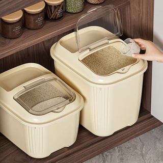 1pc Recipiente Hermético De Armazenamento De Alimentos-À Prova De Umidade Resistente A Insetos , Dispensador De Arroz Fl