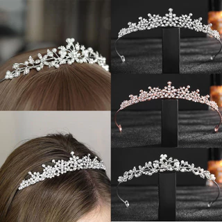 Coroa De Cristal Noiva Casamento Cocar Feminino Bandana Para Festa De Cerimônia Meninas FA8096