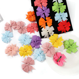 40 Pçs/set Doce Aleatório Cor Arco Grampo De Cabelo Para Bebês Meninas Bonito Fita Hairpin Crianças Headwear Acessórios