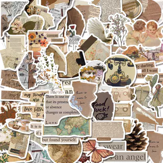 52 Pçs Gaya Retro Literari Adesivos Criativos Diy Computador Washi Scrapbooking Portátil Papelaria Artes Artesanato