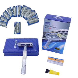 Barbeador De Segurança Masculino , Ferramenta Manual Com Lâminas De Aço Inoxidável De Alta Qualidade , Adequado Para Hom