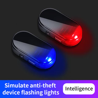 Luz LED Anti-Roubo De Aviso Solar Automotivo , Indicador Decorativo De Segurança De Simulação De Carro Por Indução em Oferta na Shopee