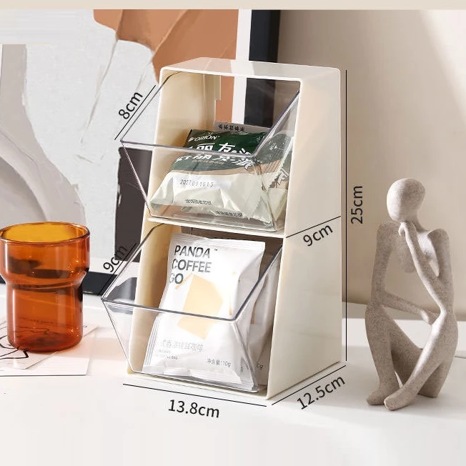 1 pc saco de chá caixa de armazenamento chá café cápsula Rack de armazenamento sala de chá transparente Rack de armazena