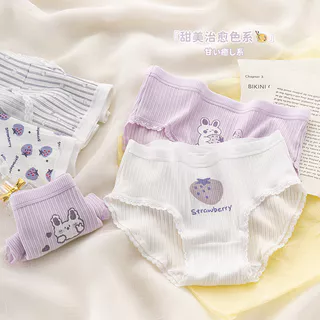 Crianças crianças roupa interior meninas roupa interior médio grande crianças 12 anos de idade meninas puro algodão roup