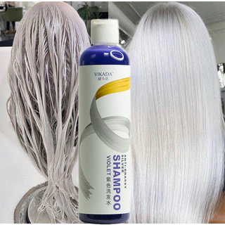 Roxo Cor Fixa Shampoo Bloqueio Desaparece Cuidados Remover Após Branqueamento Cabelo Amarelo Para Grayhair Não Irritante