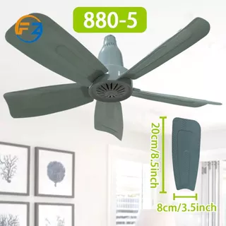 650 Verde Escuro Grande Ventilador de Teto Ventilador Grande 5 Lâminas Ventilador de Teto Portátil Vento Forte Economia
