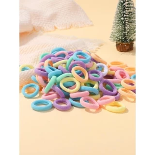 12 Pçs/Saco Meninas Colorido Faixas De Cabelo Conjunto Náilon Elástico Borracha Bebê Rabo De Cavalo Titular Scrunchies C