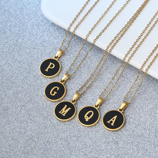 Cross-border venda quente O-Chain 26 carta colar nome feminino pingente casal colar temperamento dourado Numeral romano