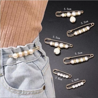 12 pçs conjunto coreano High-End fivela de cintura estreita moda pérola liga novo estilo senhoras broche
