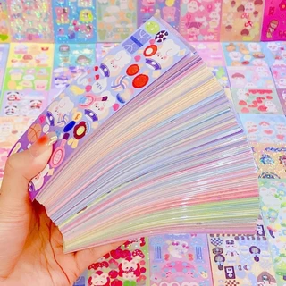 100 Pçs Kawaii Manual Adesivos Dos Desenhos Animados Colagem Laser Estudante DIY Decorativo Scrapbooking Diários Papelar
