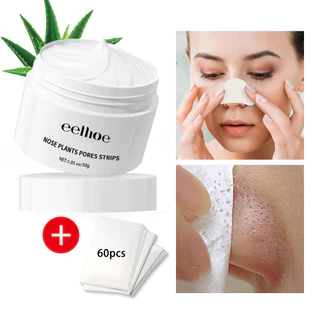 60 Unidades De Creme De Limpeza De Cravos , Remove Esfolia , Limpa A Pele , Nutre Contém Extrato De aloe vera , Hortelã