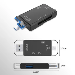 Multifuncional Tipo-c Seis-Em-Um OTG Câmera De Computador Conversor De Alta Velocidade Cartão SD TF Leitor De Telefone M