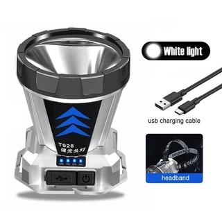 Farol multifuncional LED de longo alcance, indução ao ar livre, luz forte, bateria de longa duração, acampamento, pesca,