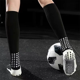 1 par masculino antiderrapante meias de futebol meias acima do joelho antiderrapante ponto cola meias de futebol meados