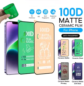 Protetor De Tela De Cerâmica Para IPhone 15 14 13 12 11 Pro XS Max X XR 7 8 Plus Claro Fosco Blueray Privacidade Vidro T