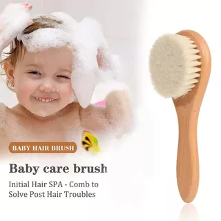 Escova De Cabelo Para Bebês , Com Cerdas De Cabra De Madeira Recém-Nascidos E Crianças Pequenas , Ideal Boné De Berço ,
