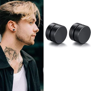 2 Pçs De Aço Inoxidável Magnético Orelha Parafuso Prisioneiro Masculino Feminino Clipe brinco Em Brincos Não Perfurados