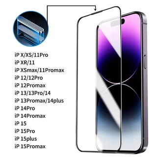 Protetor De Tela De Vidro Temperado De Cobertura Completa À Prova De Poeira Para iPhone 13/13 Pro/14 Película Protetora