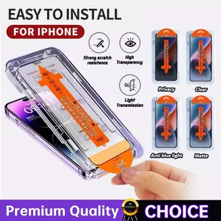 Filme De Privacidade Fosco HD Para iPhoneX XS XR 11 12 13 14 15 16 Plus Pro Max Alinhamento Automático Fácil Instalação