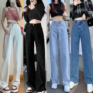 YH # 528 Tem Tamanho S-XXL jeans De Cintura Alta , Estilo Coreano vintage , Pés Largos , Longos , Lindos E Chiques .