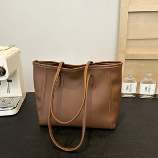 Bolsa retrô de grande capacidade feminina bolsa de ombro bolsa de grande capacidade sem pingente