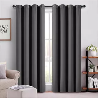 Cortinas, cortinas de porta preparadas para enviar, o tecido pode bloquear 80% do sol.