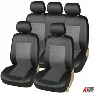 Capa De Assento De Carro De Couro Pu Artificial Preto Almofada Universal Conjunto De 9 Peças Desejo Novo Acolchoado
