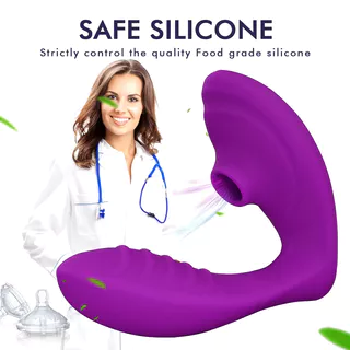 Vibrador Acoplado Borboleta Recarregável 10 Modos De Sucção E Vibração