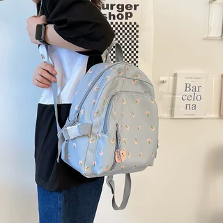 Mini mochila ins nicho japonês versão coreana saco de escola primária impresso pequena mochila 2024 novo estilo saco de