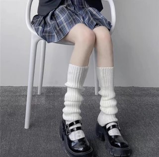 Meias Empilhadas Escolares Japonesas-Aquecedores De Tornozelo Da Moda Lolita Y2K