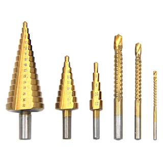6 Peças 4-12/4-20 32mm Alça triangular Broca Reta Passo 3/6/8 Conjunto De Ferramentas De Perfuração De Serra