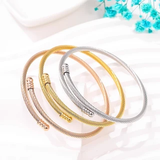 1 pacote simples de aço inoxidável torção pulseira ajustável feminino masculino Universal pulseira casal jóias Casual Re