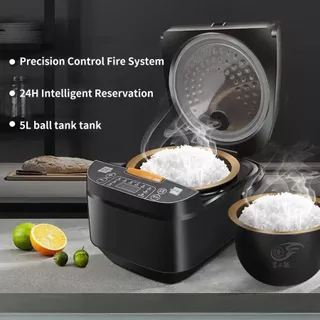 Panela De Arroz 5L Grande Multifuncional Tela Inteligente Periuk Nasi Elektrik Antiaderente Adequada Para 8-10 Pessoas