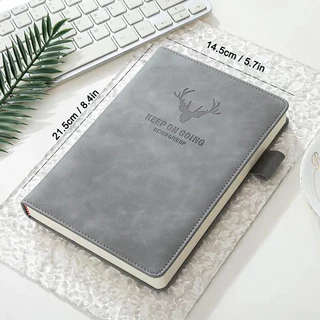1pc A5 Cabeça De Veado Bloco De Notas Negócios Caderno Empresa Fivela Engrossado Prêmio Livro