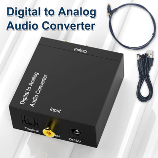 Conversor De Áudio Digital Para Analógico De 192 Khz DAC SPDIF Óptico L/R RCA Toslink Adaptador Entrada De 3.5 Mm PS3 HD