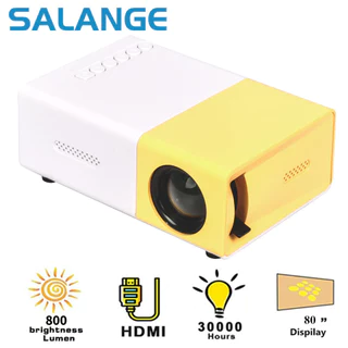 SALANGE YG300 Projetor LED 1080P Versão Atualizada 600 Lúmen 320x240P HDMI-Compatível USB Áudio Casa Media Player Beamer