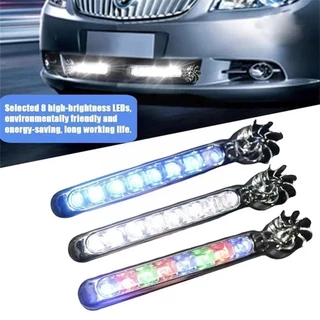 Carro Movido A Vento LED Luzes Diurnas Criativo Auto Iluminação Auxiliar Rotação Ventilador Lâmpada Automóvel Dia Tempo