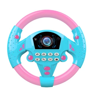 Carro Simulado Infantil Dirigindo Com Efeitos Sonoros , Volante Giratório , Brinquedo De Para Educação