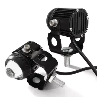 2 Pcs Mini Luz De Condução Par Branco + Amarelo Com Interruptor Dominó 3 Vias Grátis Universal 20W