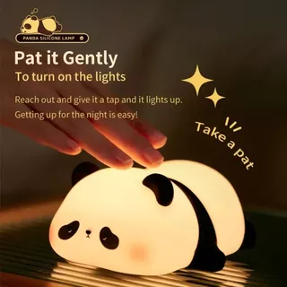Luz Noturna De Silicone , pat De Dormir panda Cabeceira Quente