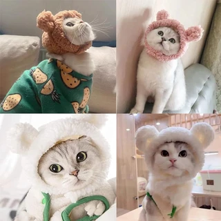 Chapéu De Gato De Algodão Macio , Para Animais De Estimação , Fantasia Gatos , Cachorro Animal Roupas