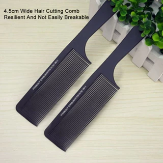 1Pc Salão De Cabeleireiro Masculino Preto Ultra Fino Corte De Cabelo Pente Plano Fibra Carbono Dentes Densos Longos Gran