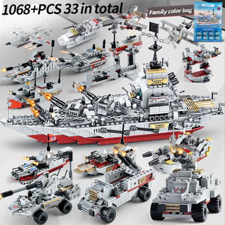 Blocos De Construção Navio De Guerra Crianças Brinquedos Militar Marinha Aeronaves Figuras Do Exército Educativos Presen