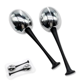 2 pçs de aço inoxidável beleza massageador massagem rolo gelo onda gelo bola endurecimento inchaço massagem caixa martel