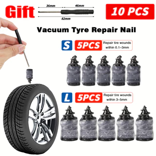 Ferramenta útil para reparo de pneus a vácuo, unhas de borracha dedicadas para reparo rápido de pneus de carro